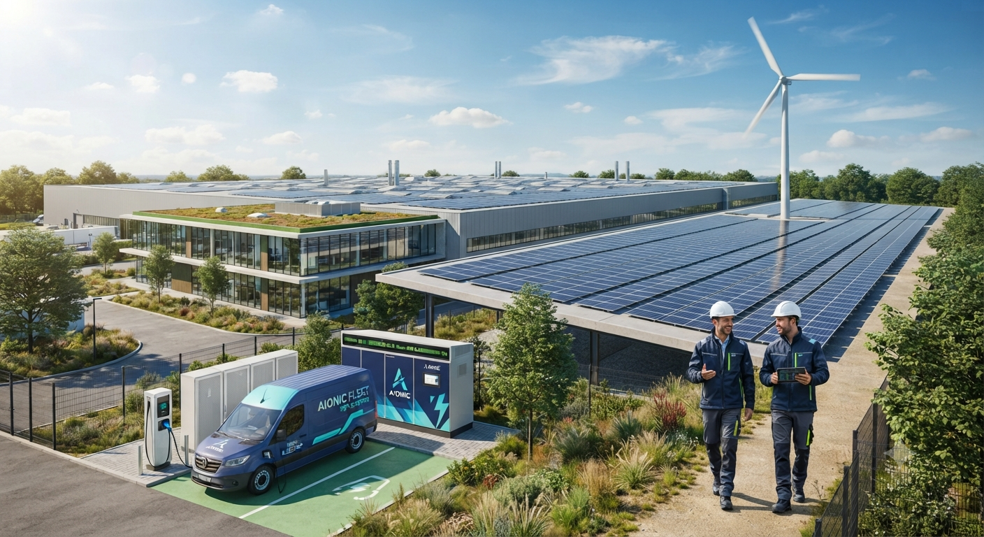 Instalación de energías renovables solar y eólica